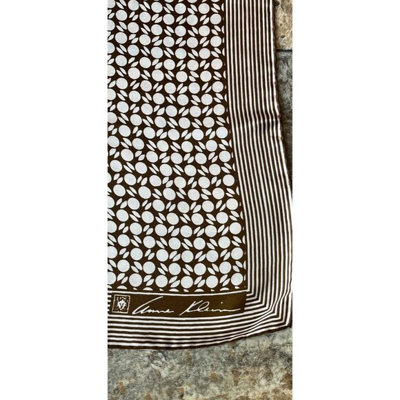Vintage 1970’s Anne Klein Scarf FOR ROBINSON & GOLLUBER Scarf Geometric Motif - Picture 5 of 6